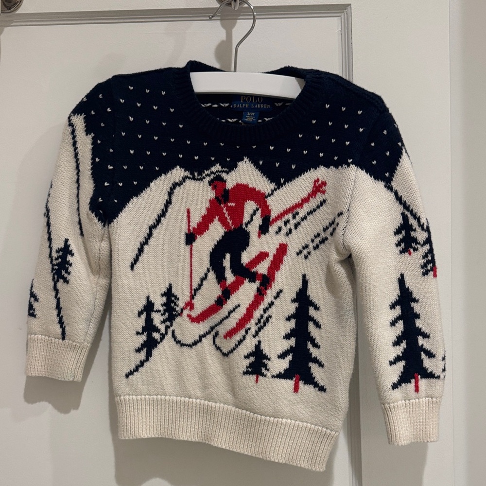 Polo Ralph Lauren Toddler Skier Cotton-Blend Sweater size 3T